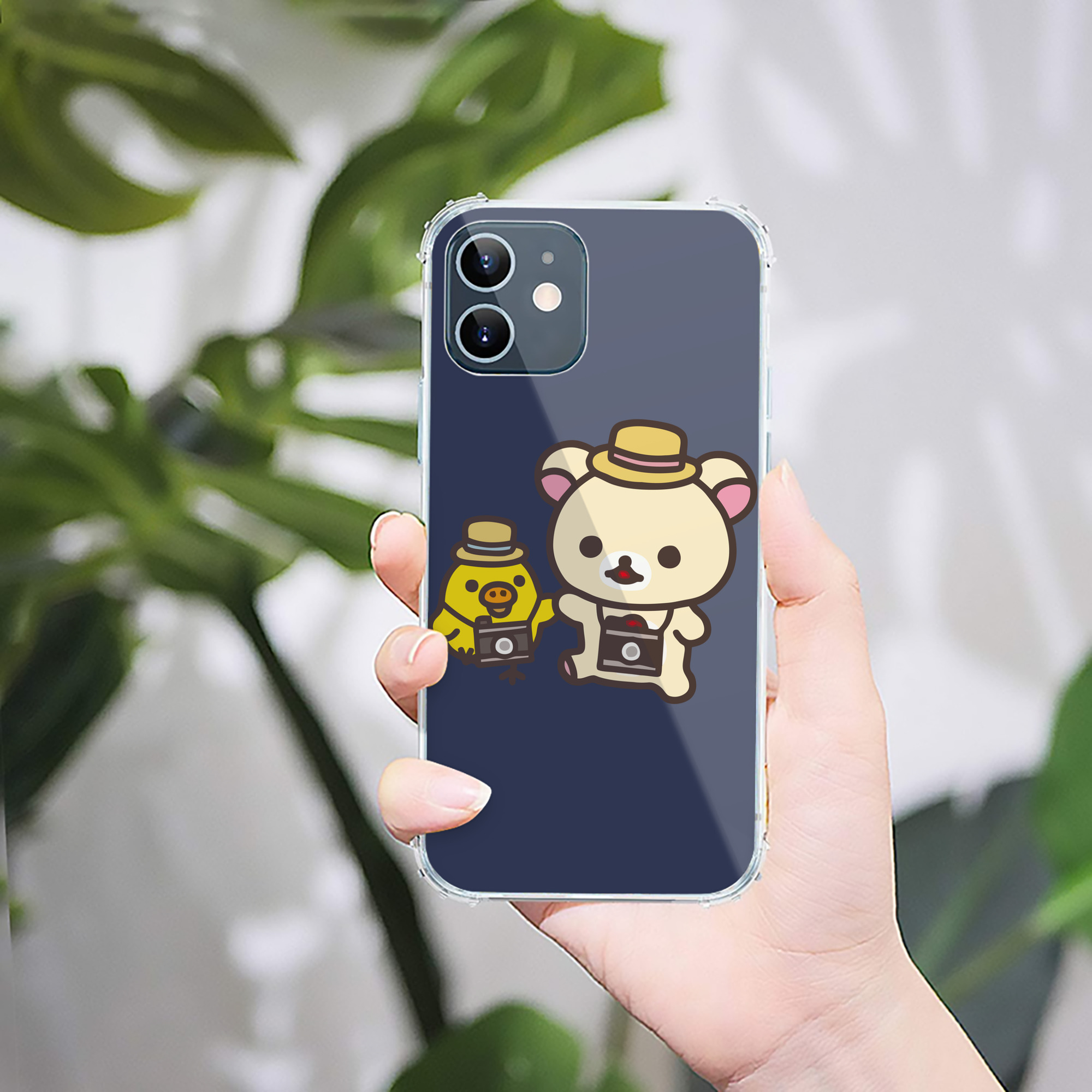 （画像用） リラックマ リラックマ キイロイトリ Rilakkuma Korilakkuma Kiiroitori 【iPhone 12シリーズ対応】透明スマホケース（クリアソフトケース）